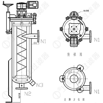 外刮式自清洗過濾器示意圖